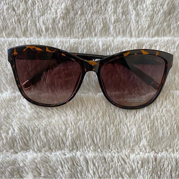 New Vince Camuto Leopard Cat Eye Sunglasses - Picture 1 of 8